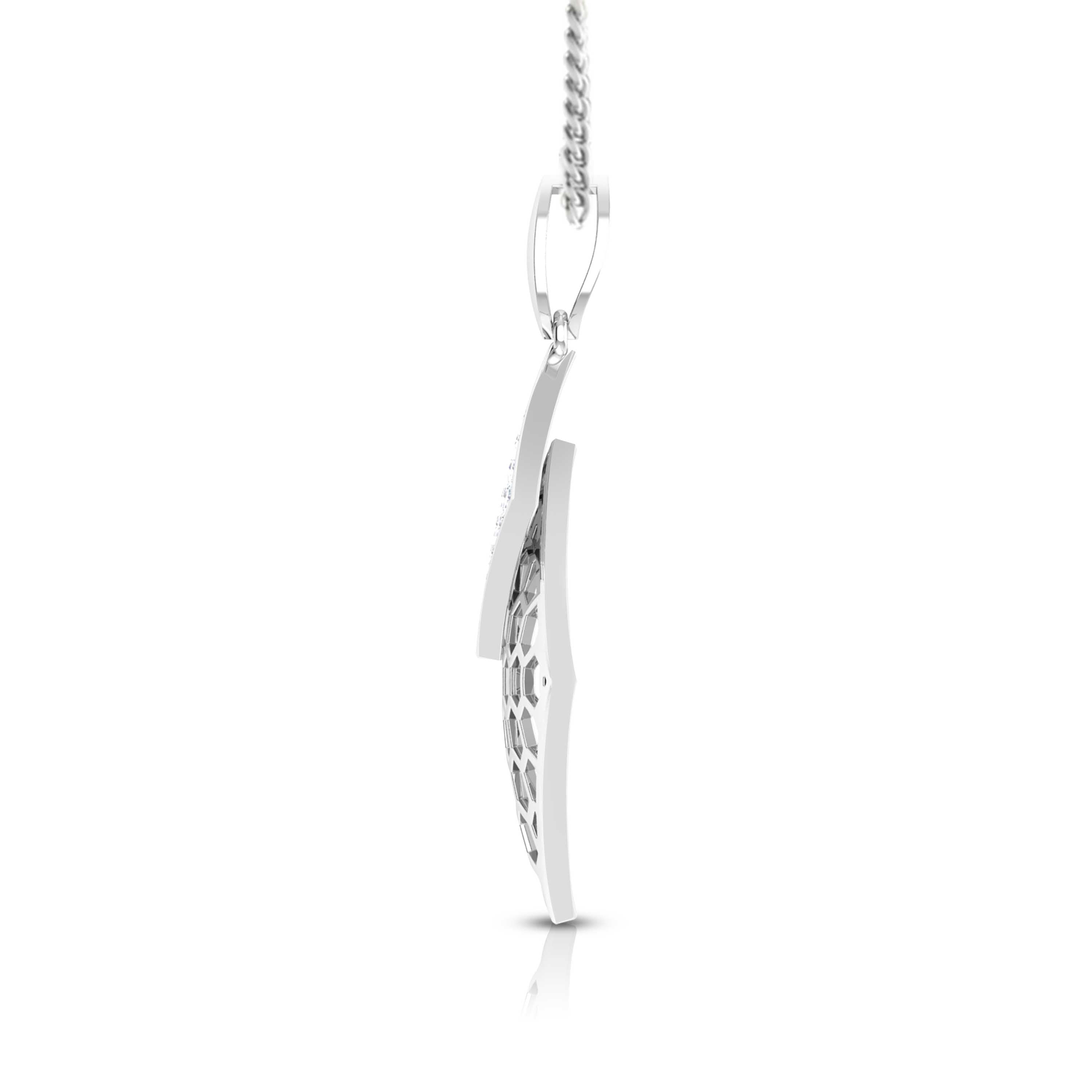 Designer Platinum Diamond Pendant & Earrings Set JL PT P BT 35-F