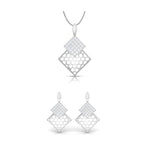Load image into Gallery viewer, Designer Platinum Diamond Pendant &amp; Earrings Set JL PT P BT 35-F
