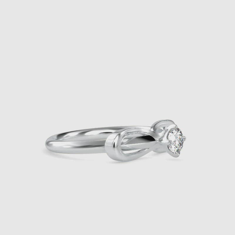 40-Pointer Designer Platinum Solitaire Engagement Ring for Women JL PT G-112