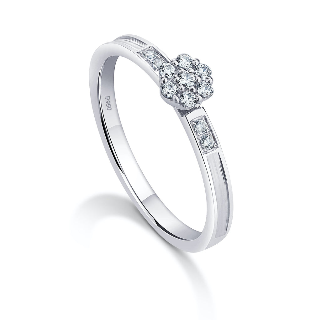 Platinum Ring with Pressure Setting Diamonds JL PT 1216   Jewelove.US
