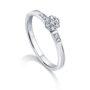 Platinum Ring with Pressure Setting Diamonds JL PT 1216