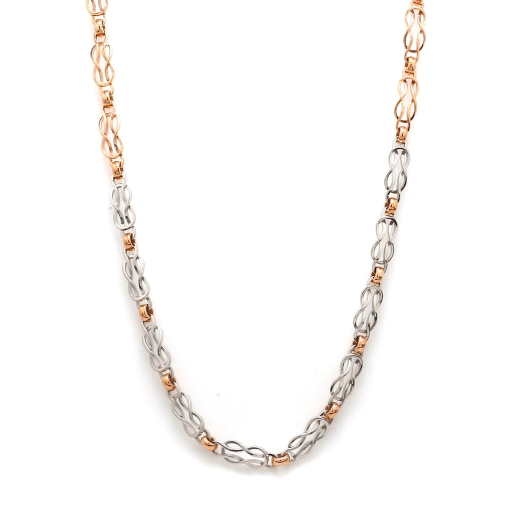 Platinum & Rose Gold Chain for Men JL PT CH 1125   Jewelove.US