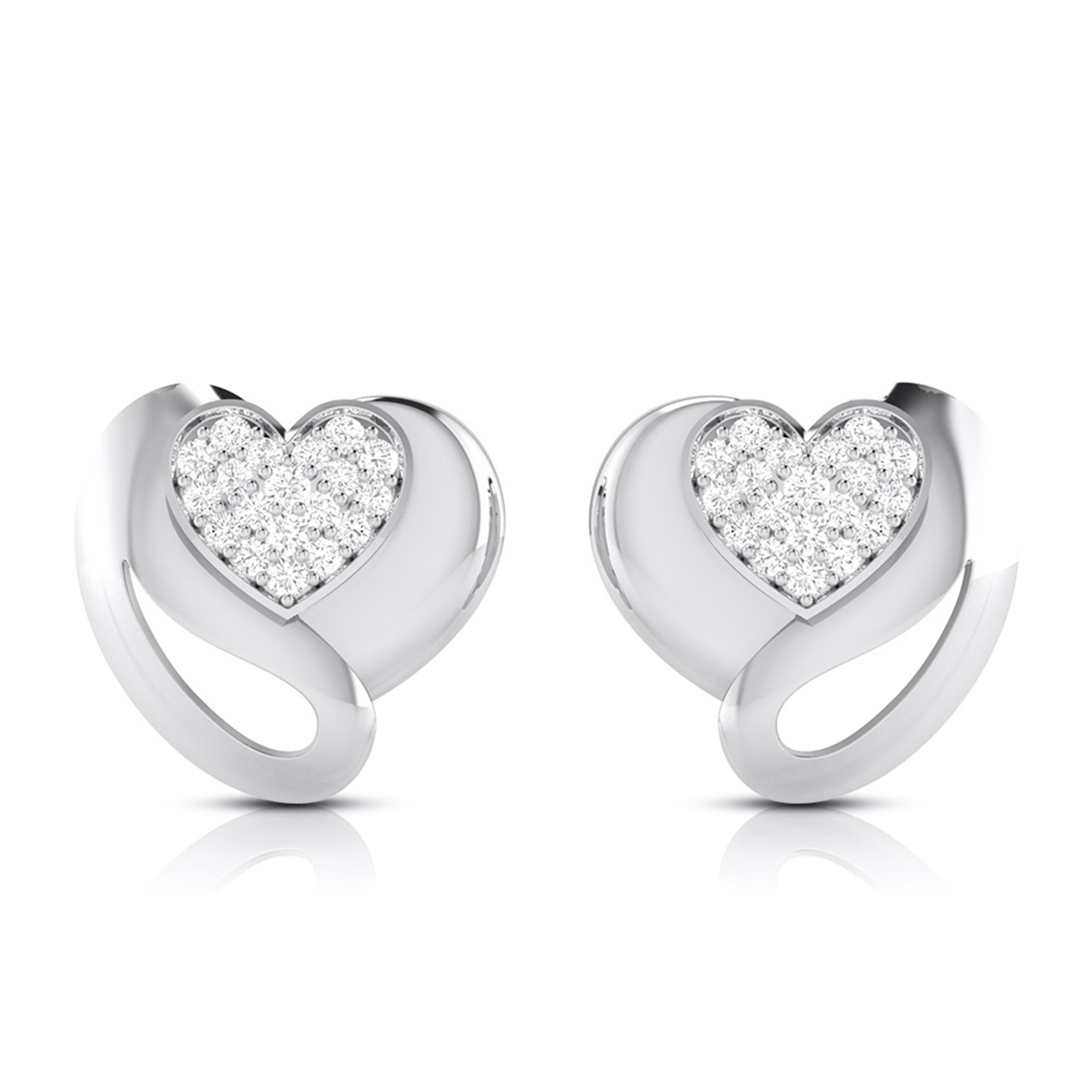 Platinum Diamond Heart Pendant Set JL PT P BT 38-B
