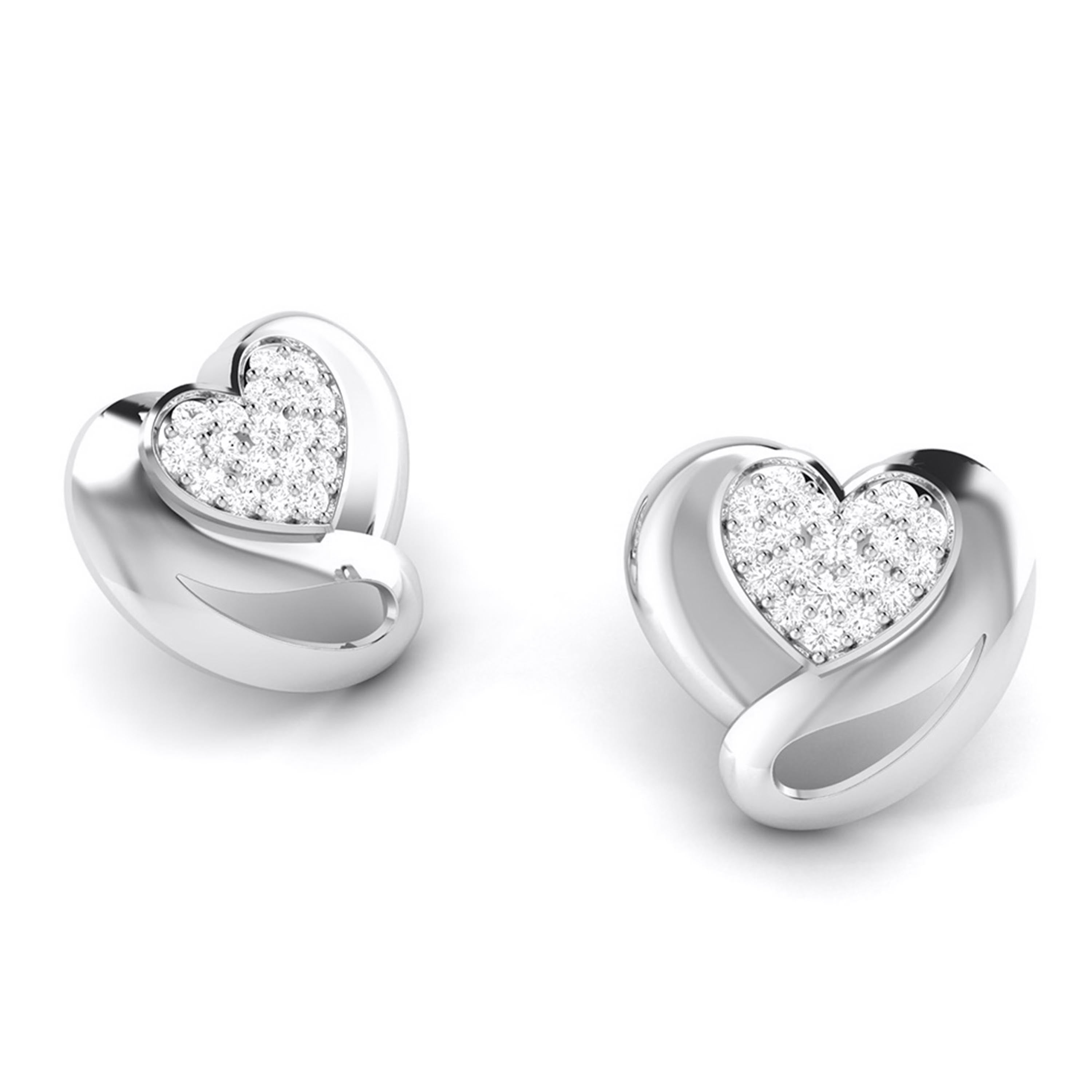 Platinum Diamond Heart Pendant Set JL PT P BT 38-B