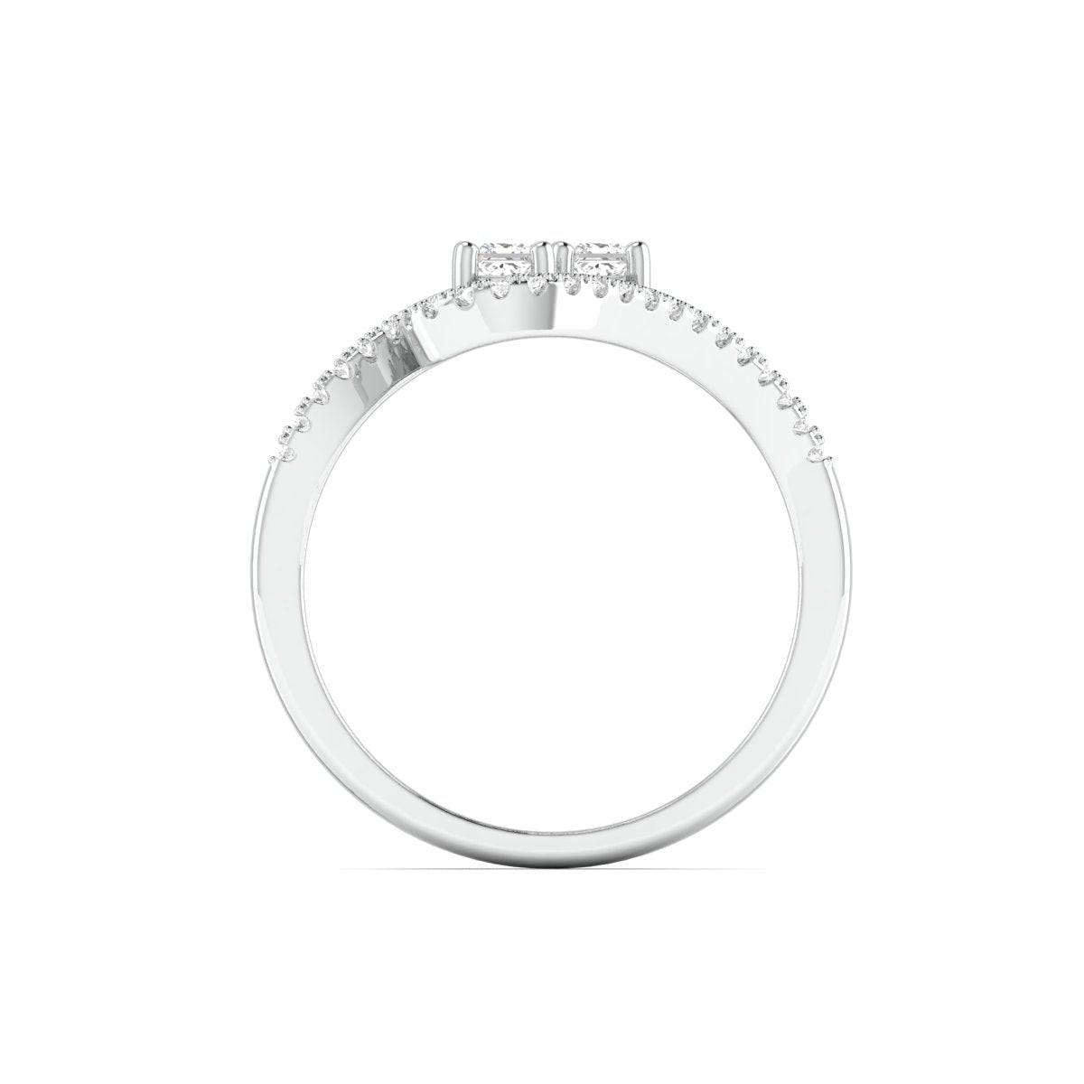 Designer Platinum Diamond Ring with Princess Cut for Women JL PT 1006