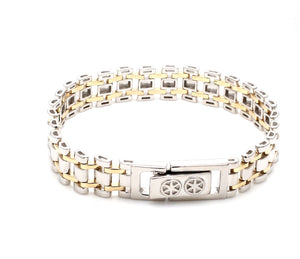 Designer Platinum & Yellow Gold Bracelet for Men JL PTB 777   Jewelove.US