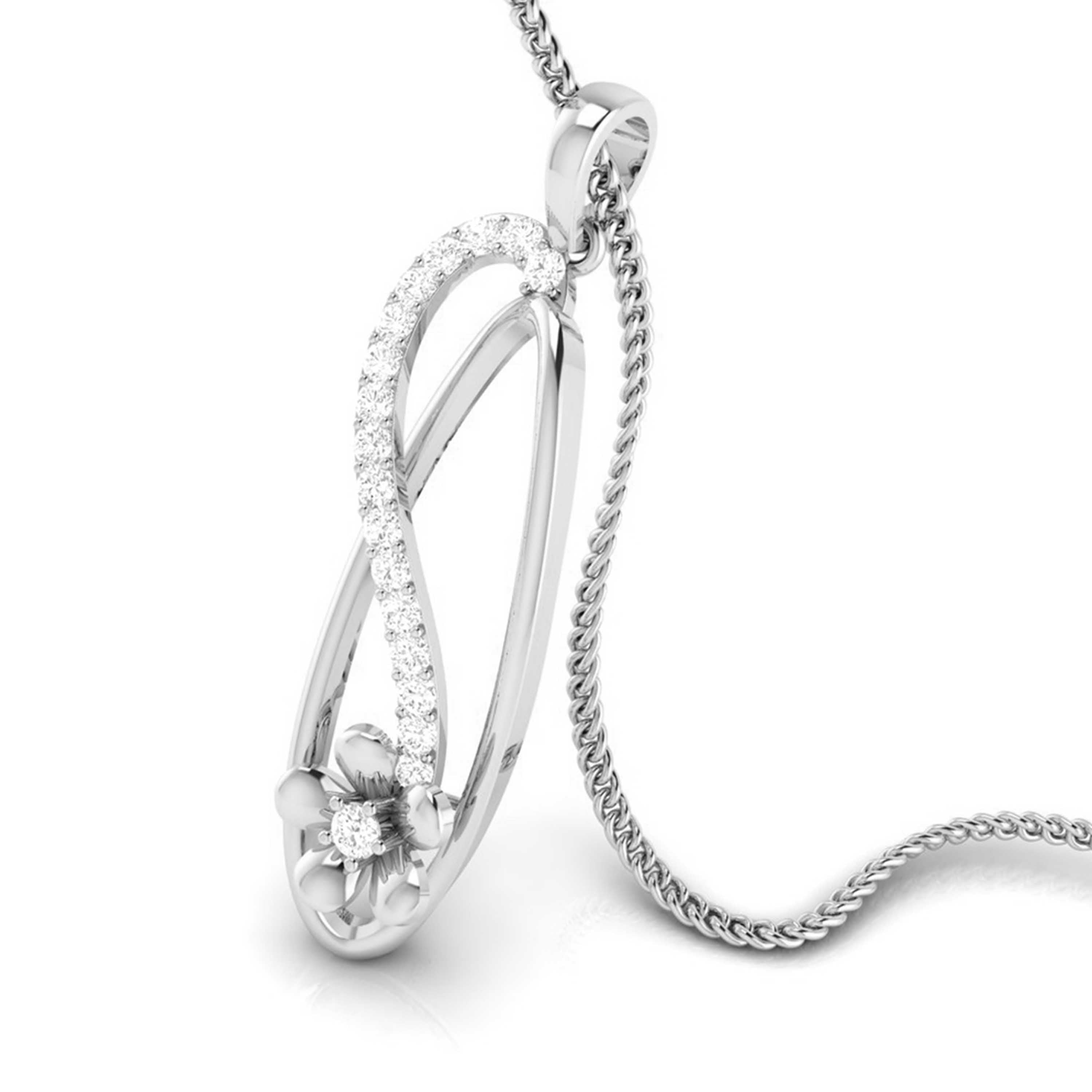 Designer Platinum Diamond Pendant Set JL PT P 39-C