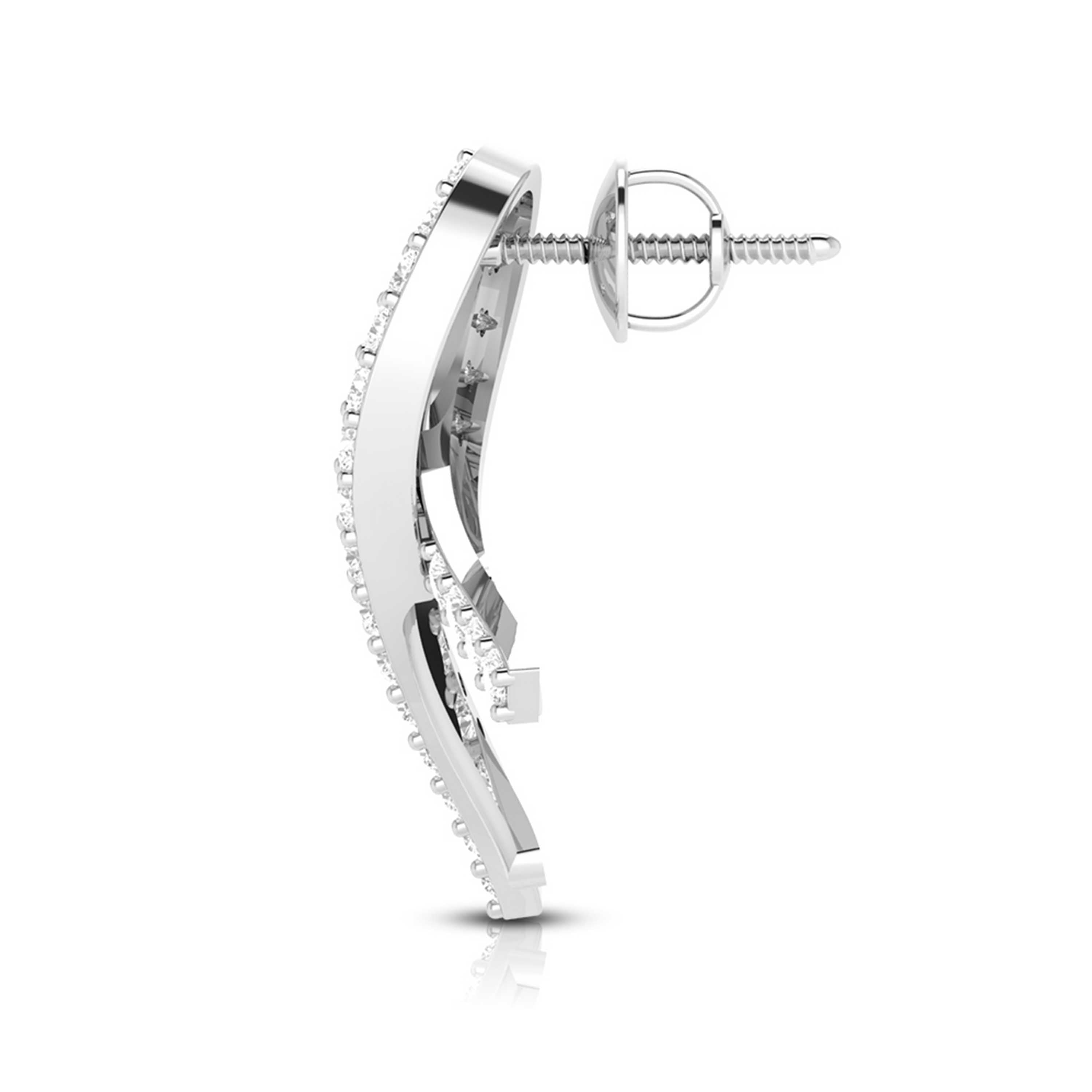 Designer Platinum Diamond Earrings for Women JL PT P BT 39-D   Jewelove.US