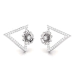Load image into Gallery viewer, Platinum Diamond Triangle Pendant Set JL PT P BT 39-E  Earrings-only Jewelove.US
