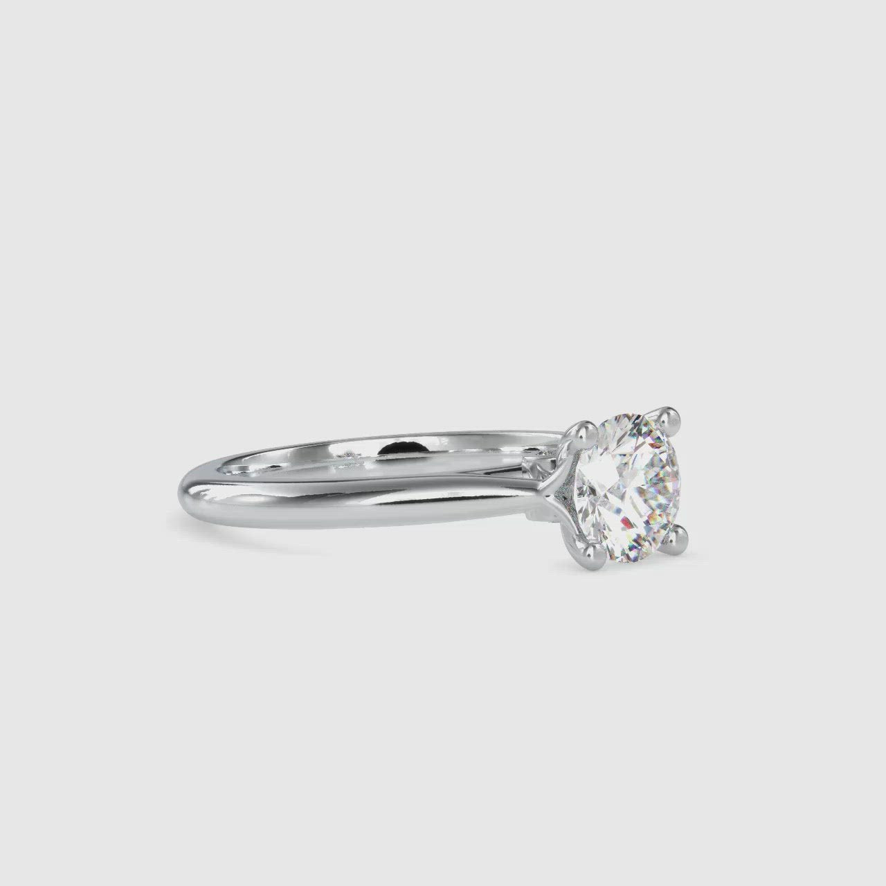0.50cts. Solitaire Platinum Diamond Engagement Ring JL PT 0095