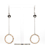 Load image into Gallery viewer, Japanese Platinum Earrings with Rose Gold Diamond Cut Balls for Women JL PT E 223
