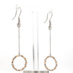 Load image into Gallery viewer, Japanese Platinum Earrings with Rose Gold Diamond Cut Balls for Women JL PT E 223
