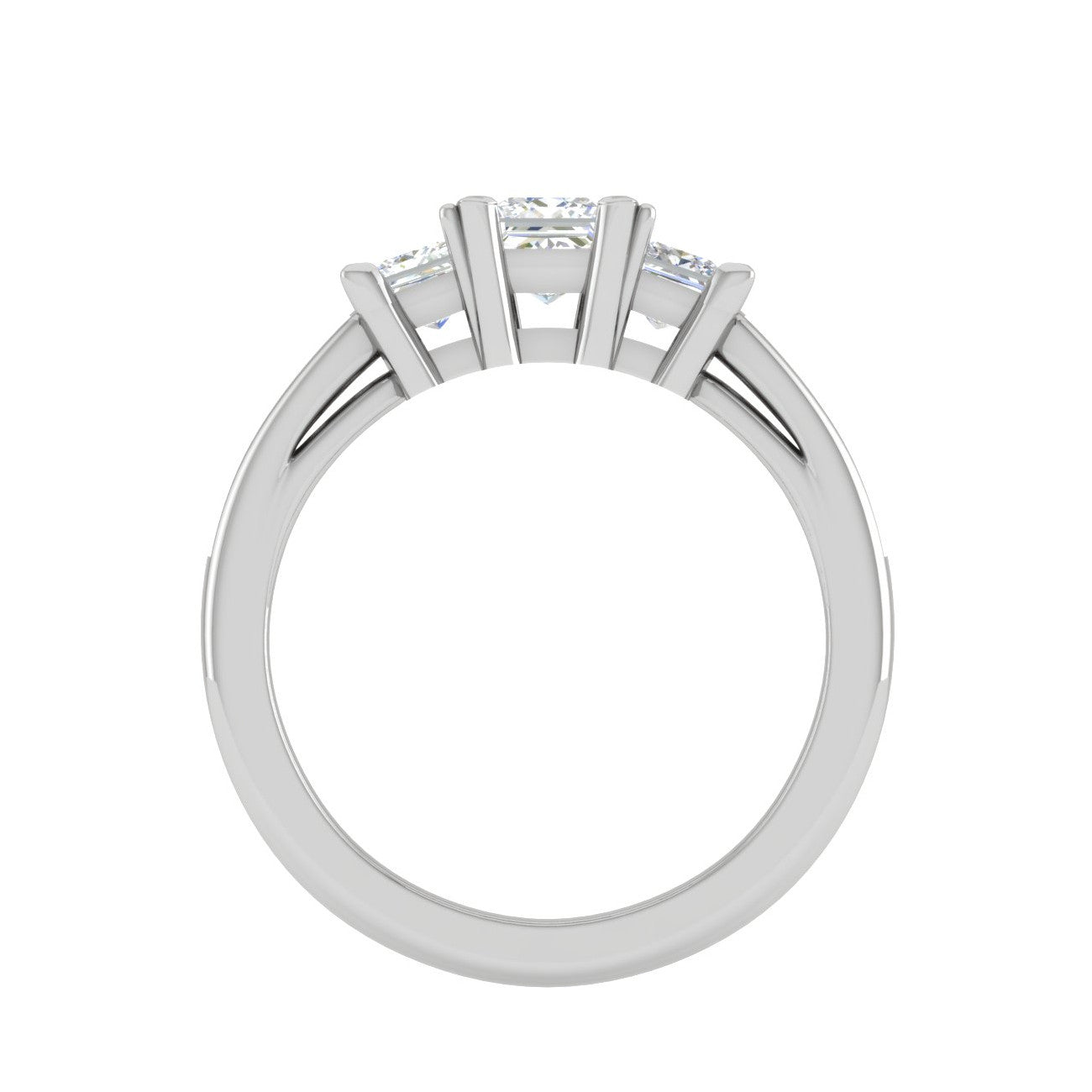 0.50cts. Princess Cut Solitaire Diamond Platinum Ring JL PT R3 PR 111   Jewelove.US