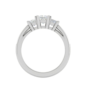 0.50cts. Princess Cut Solitaire Diamond Platinum Ring JL PT R3 PR 111   Jewelove.US