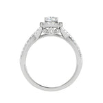 Load image into Gallery viewer, 0.30 cts. Cushion Solitaire Halo Twisted Shank Platinum Ring JL PT JRW1547MM   Jewelove.US

