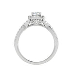 Load image into Gallery viewer, 0.30 cts. Cushion Solitaire Halo Twisted Shank Platinum Ring JL PT JRW1547MM   Jewelove.US
