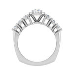 Load image into Gallery viewer, 0.30cts Solitaire Halo Diamond Split Shank Platinum Ring JL PT 51776   Jewelove.US
