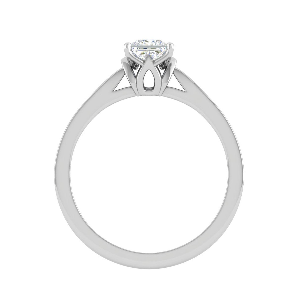 0.30 cts Princess Cut Solitaire Platinum Ring JL PT RS PR 186   Jewelove