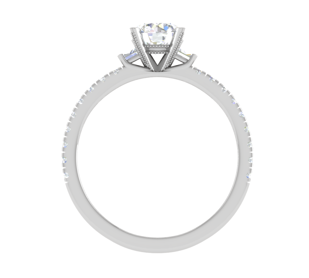 0.50cts Solitaire Platinum Diamond Shank Ring JL PT R3 RD 153   Jewelove.US