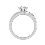 Load image into Gallery viewer, 0.30 cts Solitaire Diamond Twisted Shank Platinum Ring JL PT MHD287-A   Jewelove.US
