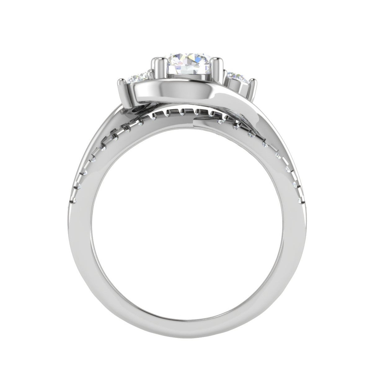0.30 cts. Solitaire Platinum Split Shank Diamond Engagement Ring JL PT WB6002E   Jewelove