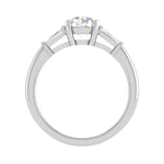 Load image into Gallery viewer, 0.70 cts. Platinum Solitaire Diamond Ring with Baguette Accents JL PT R3 RD 118   Jewelove.US
