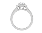 Load image into Gallery viewer, 1.00 cts Solitaire Single Halo Diamond Split Platinum Ring JL PT RH RD 107   Jewelove.US
