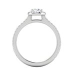 Load image into Gallery viewer, 0.50 cts Solitaire Halo Diamond Shank Platinum Ring JL PT RH RD 182   Jewelove.US
