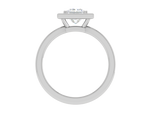 Load image into Gallery viewer, 1 Carat Princess Cut Solitaire Square Halo Diamond Shank Platinum Ring JL PT RH PR 167   Jewelove.US
