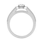 Load image into Gallery viewer, 0.50 cts Solitaire Halo Diamond Shank Platinum Ring JL PT RH RD 202   Jewelove.US
