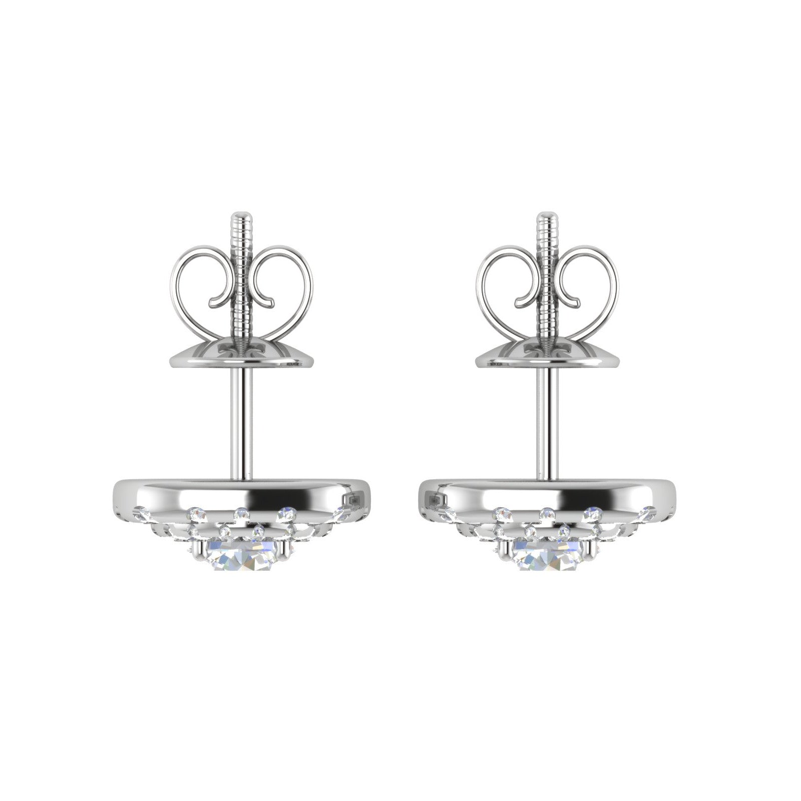 Platinum Solitaire Diamond Earrings for Women JL PT SE RD 107   Jewelove