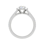 Load image into Gallery viewer, 0.50cts Solitaire Halo Diamond Split Shank Platinum Ring JL PT WB5565E   Jewelove.US
