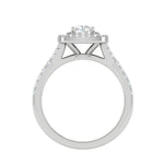 Load image into Gallery viewer, 0.30 cts Cushion Solitaire Halo Diamond Shank Platinum Ring JL PT MHD275   Jewelove.US
