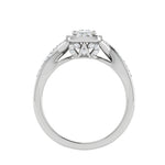 Load image into Gallery viewer, 0.30 cts. Princess Cut Solitaire Halo Diamond Twisted Shank Platinum Ring JL PT RP AS 212   Jewelove.US
