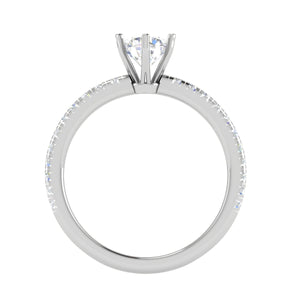 0.30cts Solitaire Diamond Shank Platinum Ring JL PT RC RD 252-A   Jewelove.US