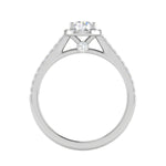 Load image into Gallery viewer, 0.50 cts Solitaire Halo Diamond Shank Platinum Ring JL PT RH RD 295   Jewelove.US
