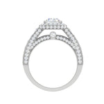 Load image into Gallery viewer, 0.70cts. Emerald Cut Solitaire Halo Diamond Shank Platinum Ring JL PT WB5903E   Jewelove.US
