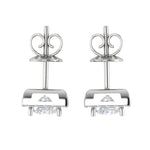 Load image into Gallery viewer, Platinum Princess Cut Solitaire Diamonds Earrings JL PT E SE RD 108   Jewelove
