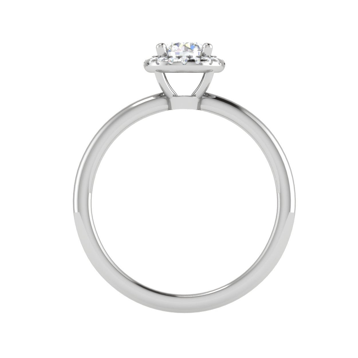 0.50 cts Solitaire Halo Diamond Platinum Ring JL PT RH RD 216   Jewelove.US