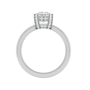 1.00 cts Princess Cut Solitaire Platinum Diamonds Ring JL PT RS PR 131   Jewelove.US