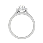 Load image into Gallery viewer, 0.30 cts Solitaire Halo Diamond Split Shank Platinum Ring JL PT RH RD 302   Jewelove.US
