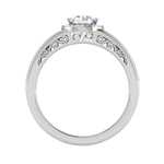 Load image into Gallery viewer, 0.50 cts Solitaire Halo Diamond Split Shank Platinum Ring JL PT RH RD 208   Jewelove.US
