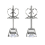 Load image into Gallery viewer, Platinum Princess Cut Solitaire Earrings for Women JL PT E SE PR 103   Jewelove
