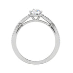 Load image into Gallery viewer, 0.50 cts Solitaire Single Halo Diamond Split Shank Platinum Diamond Ring JL PT RH RD 193   Jewelove.US
