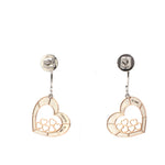Load image into Gallery viewer, Designer Bouquet of Hearts Platinum &amp; Rose Gold Earrings JL PT E 215   Jewelove™
