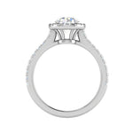 Load image into Gallery viewer, 0.70 cts Solitaire Halo Diamond Shank Platinum Ring JL PT RH RD 131   Jewelove.US
