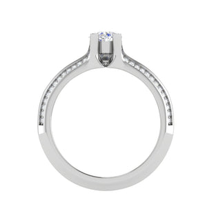 30-Pointer Heart Cut Solitaire Split Diamond Shank Platinum Ring JL PT RP HS 187   Jewelove.US