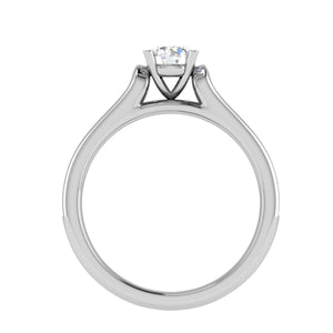 0.30 cts Solitaire Diamond Split Shank Platinum Ring JL PT RP RD 110   Jewelove.US