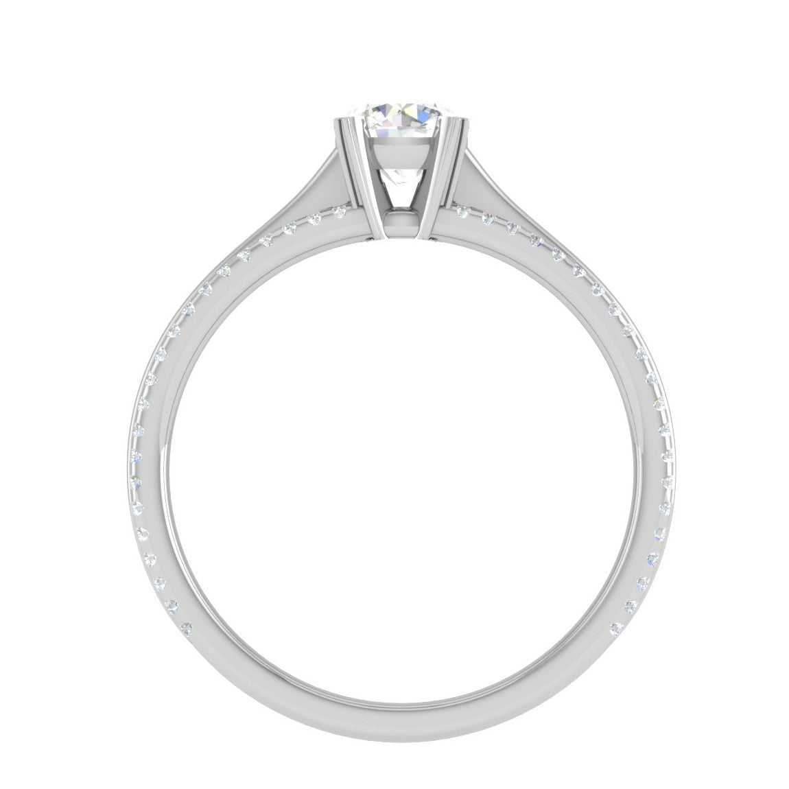 0.30 cts Solitaire Diamond Split Shank Platinum Ring JL PT RP RD 142   Jewelove.US