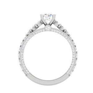 0.25 cts Solitaire Diamond Split Shank Platinum Ring for Women JL PT RV RD 129   Jewelove